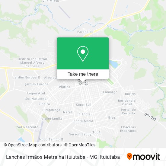 Lanches Irmãos Metralha Ituiutaba - MG map
