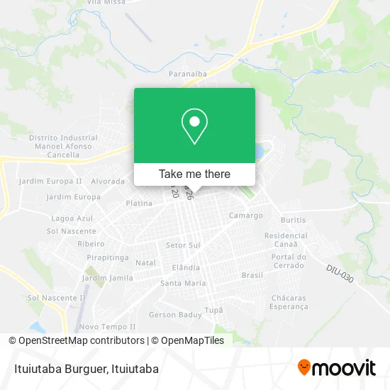 Ituiutaba Burguer map