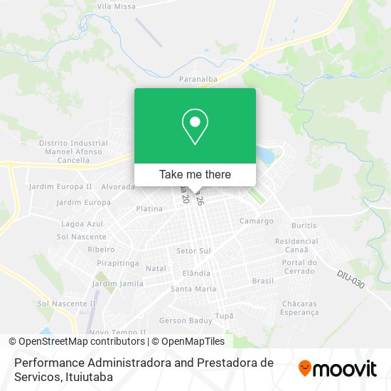 Performance Administradora and Prestadora de Servicos map