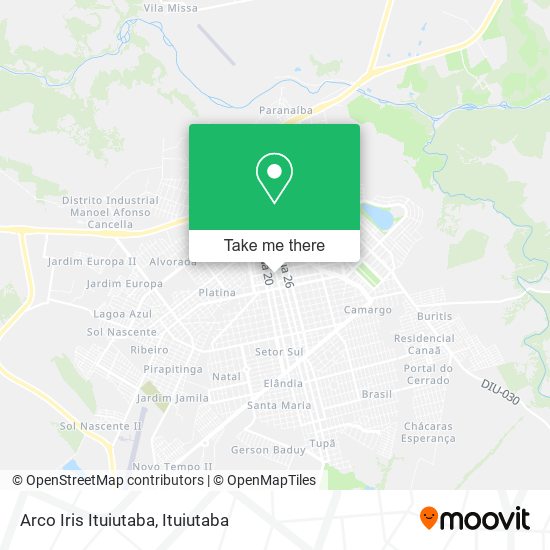 Arco Iris Ituiutaba map