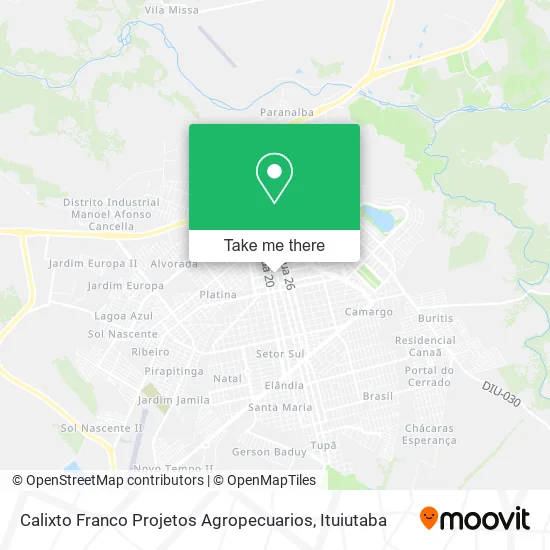 Calixto Franco Projetos Agropecuarios map