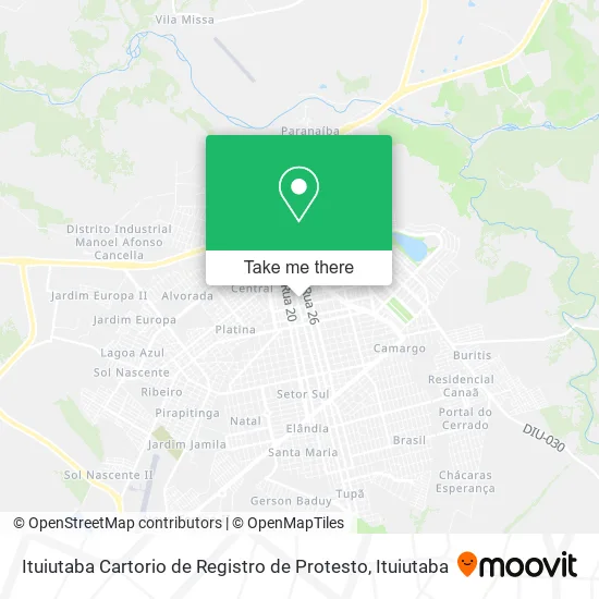 Ituiutaba Cartorio de Registro de Protesto map