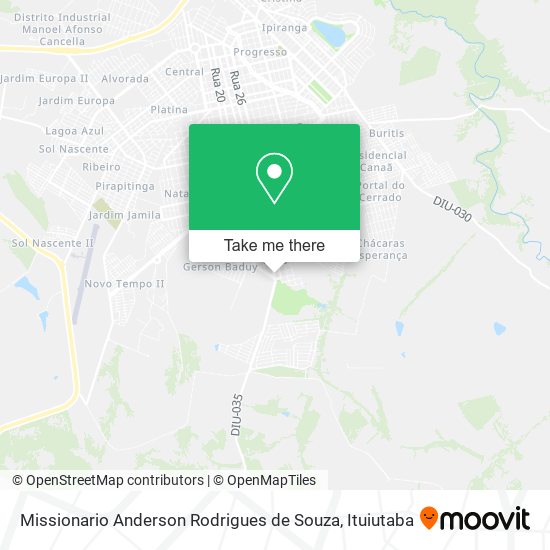 Mapa Missionario Anderson Rodrigues de Souza