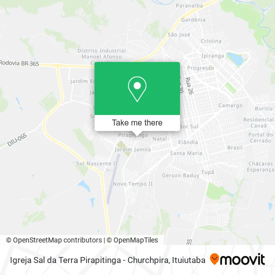 Igreja Sal da Terra Pirapitinga - Churchpira map