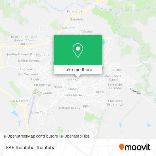 SAE Ituiutaba map