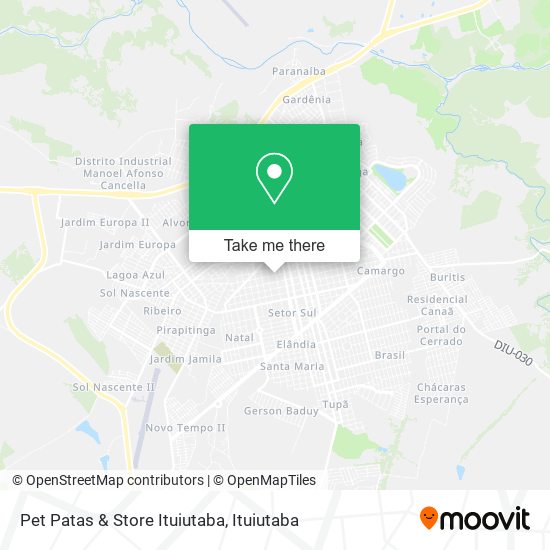 Pet Patas & Store Ituiutaba map