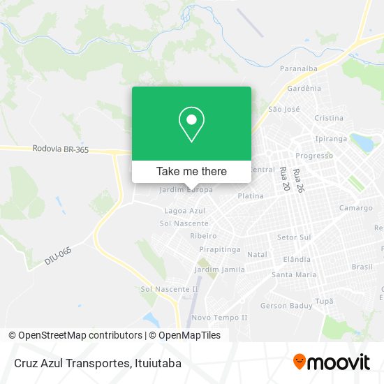Cruz Azul Transportes map
