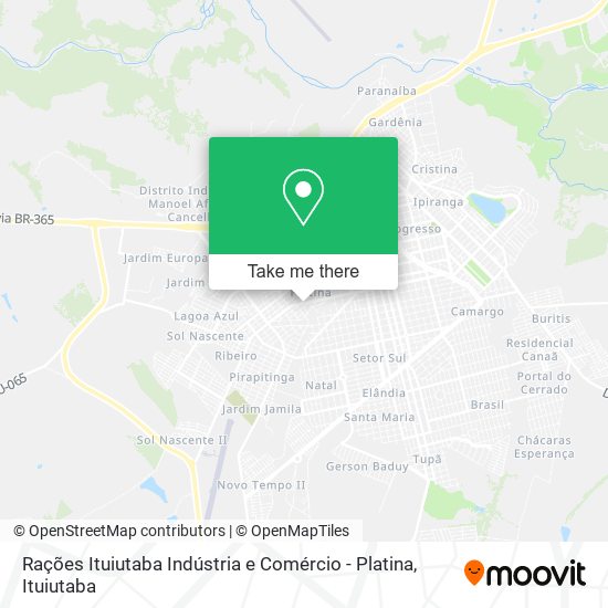 Rações Ituiutaba Indústria e Comércio - Platina map