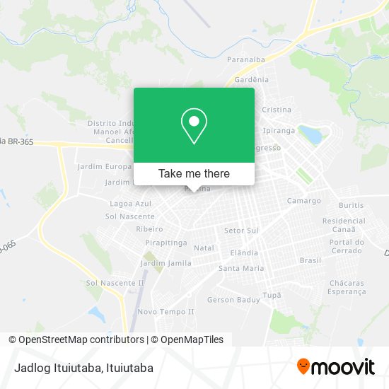 Jadlog Ituiutaba map