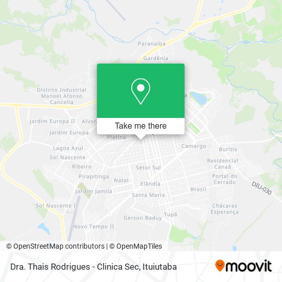 Mapa Dra. Thais Rodrigues - Clinica Sec