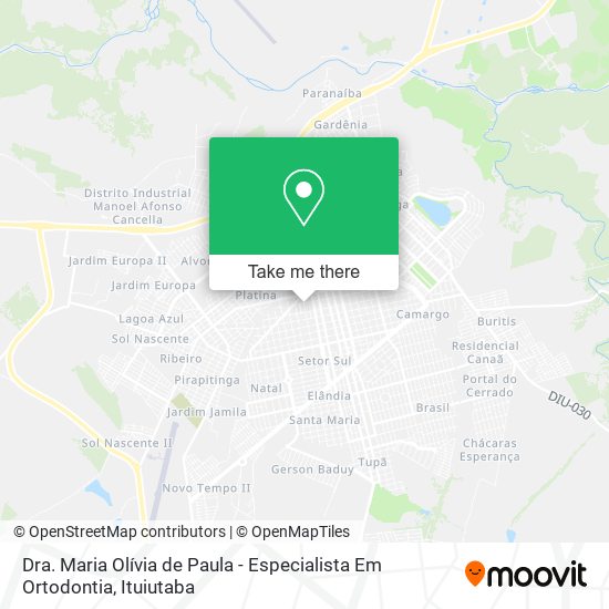 Mapa Dra. Maria Olívia de Paula - Especialista Em Ortodontia