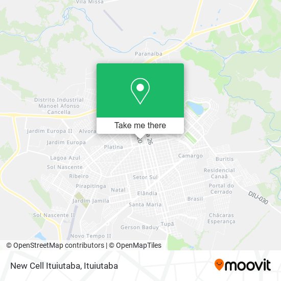 New Cell Ituiutaba map