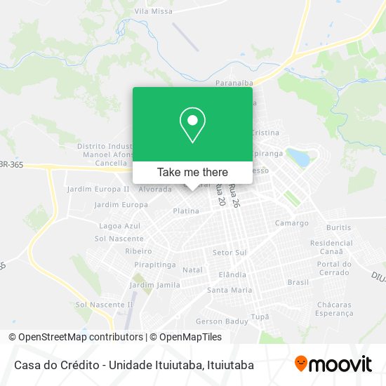 Casa do Crédito - Unidade Ituiutaba map