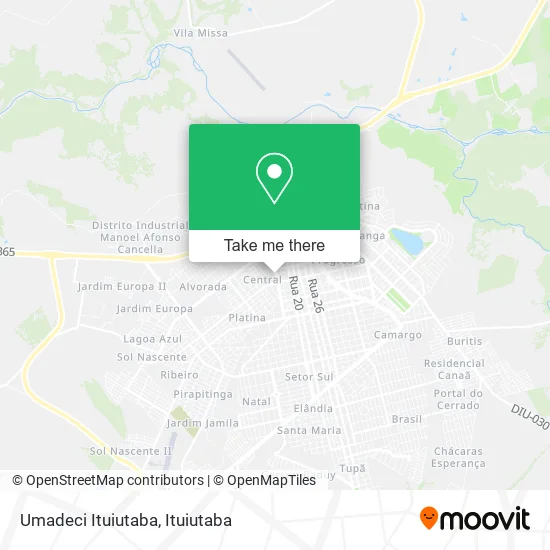 Umadeci Ituiutaba map