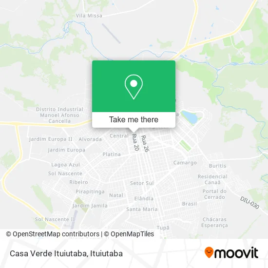 Casa Verde Ituiutaba map