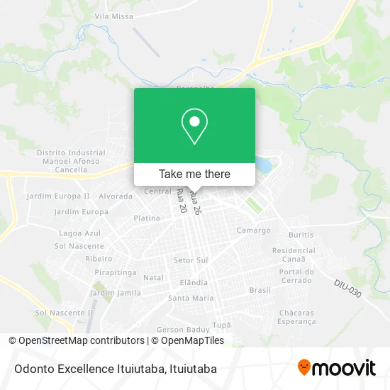 Odonto Excellence Ituiutaba map