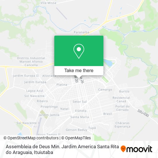 Assembleia de Deus Min. Jardim America Santa Rita do Araguaia map