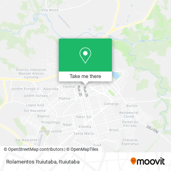 Rolamentos Ituiutaba map