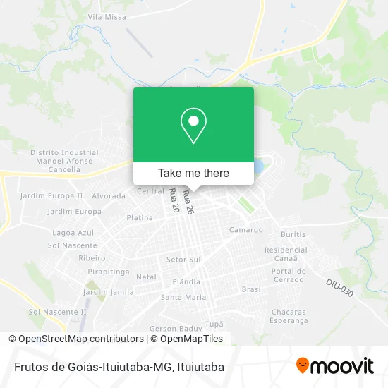 Frutos de Goiás-Ituiutaba-MG map