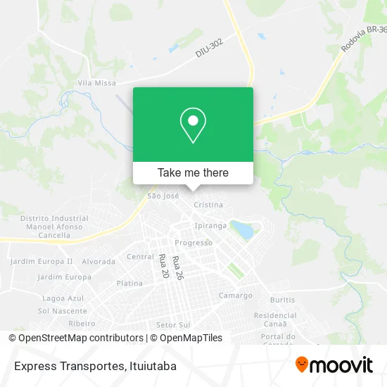 Express Transportes map