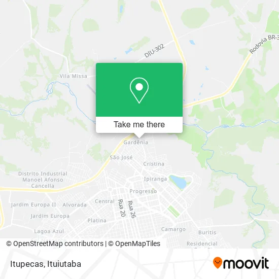 Itupecas map
