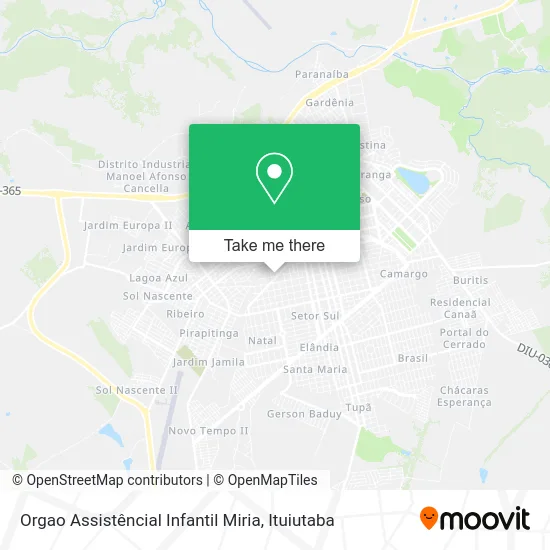 Orgao Assistêncial Infantil Miria map