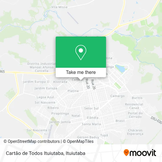 Cartão de Todos Ituiutaba map