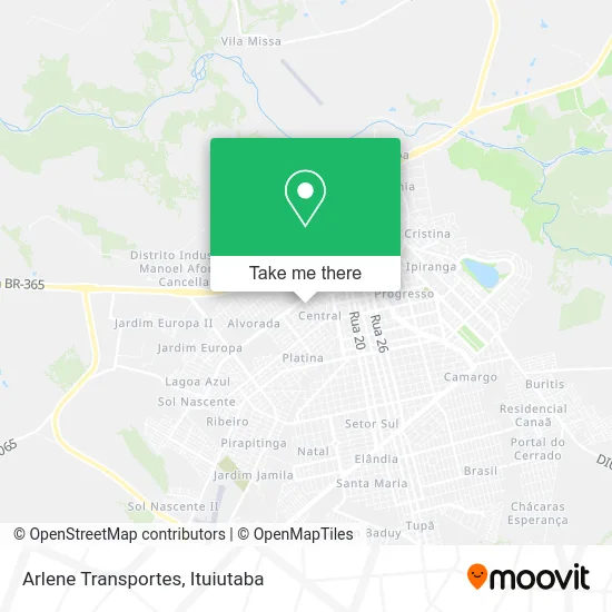 Arlene Transportes map