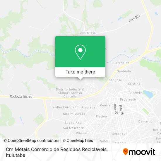 Cm Metais Comércio de Residuos Reciclaveis map