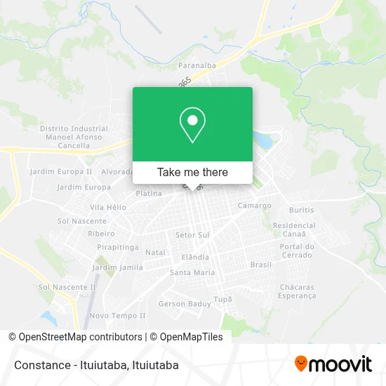 Constance - Ituiutaba map