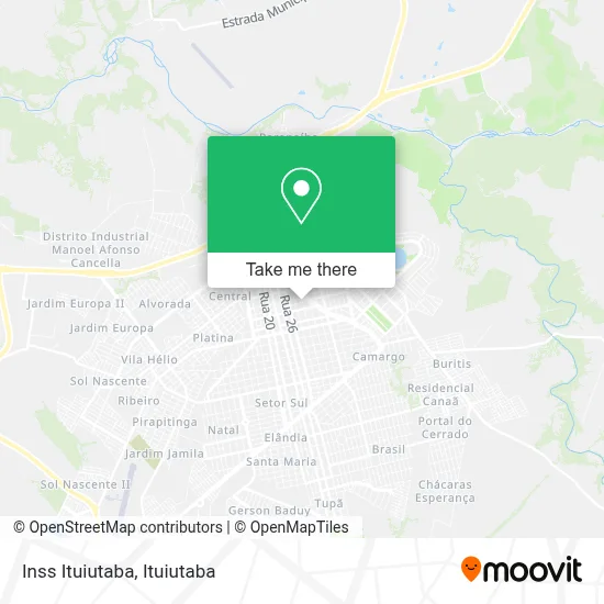 Inss Ituiutaba map