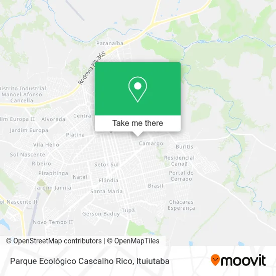 Parque Ecológico Cascalho Rico map