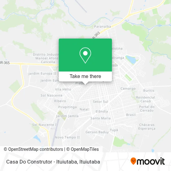 Casa Do Construtor - Ituiutaba map