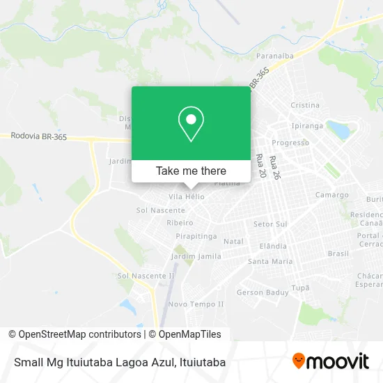 Small Mg Ituiutaba Lagoa Azul map