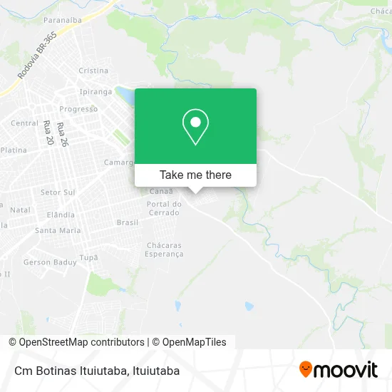 Cm Botinas Ituiutaba map