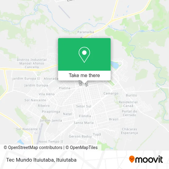 Tec Mundo Ituiutaba map