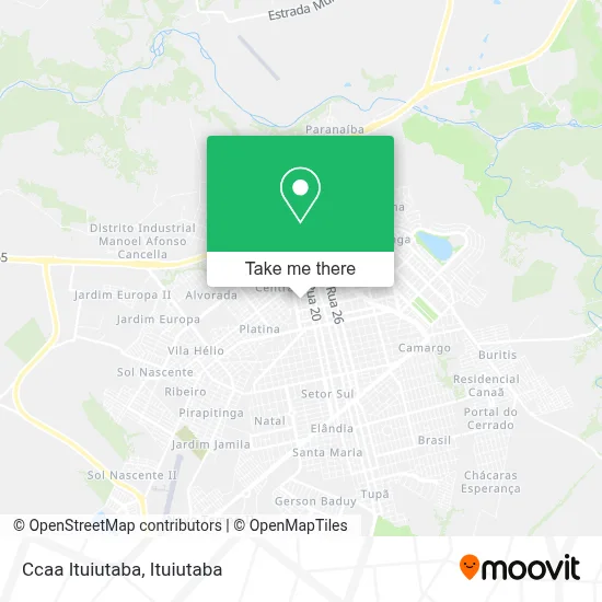 Ccaa Ituiutaba map