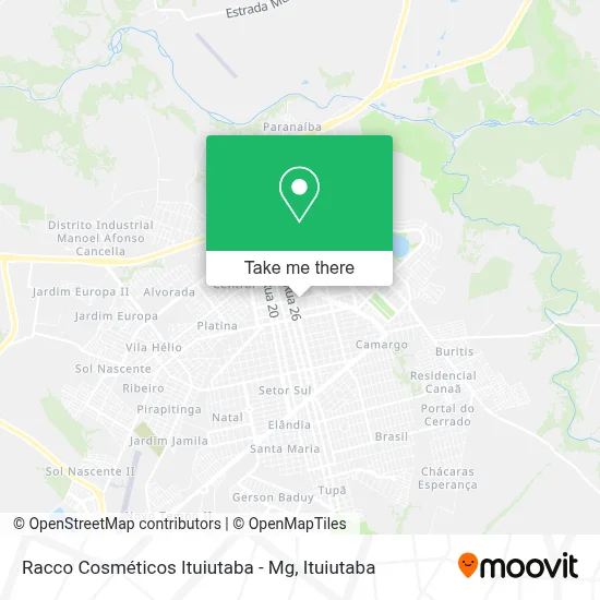 Racco Cosméticos Ituiutaba - Mg map