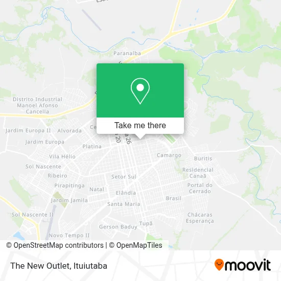 The New Outlet map