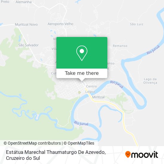 Mapa Estátua Marechal Thaumaturgo De Azevedo