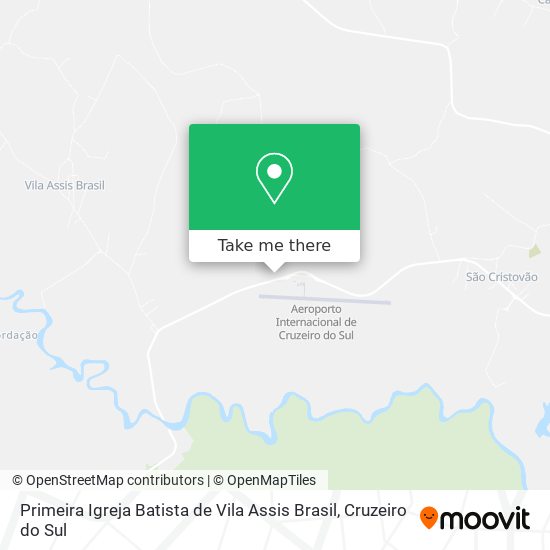 Mapa Primeira Igreja Batista de Vila Assis Brasil