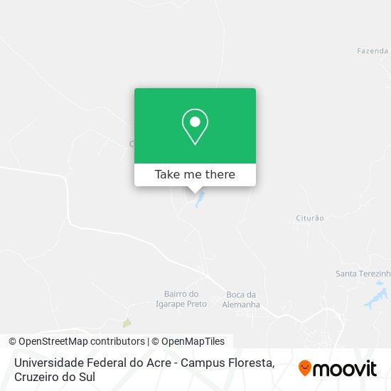 Mapa Universidade Federal do Acre - Campus Floresta