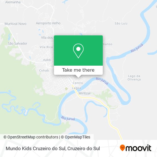 Mundo Kids Cruzeiro do Sul map