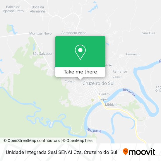 Mapa Unidade Integrada Sesi SENAI Czs