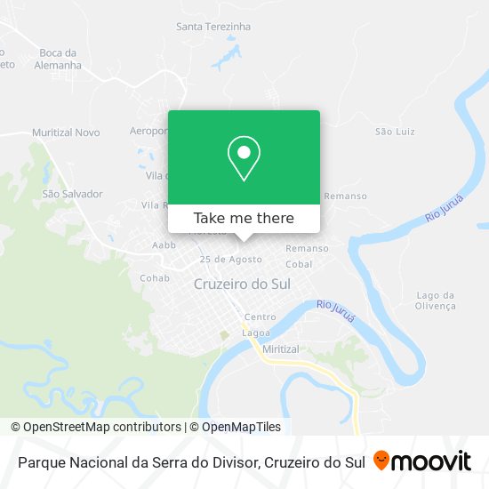 Mapa Parque Nacional da Serra do Divisor