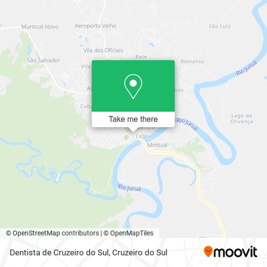 Dentista de Cruzeiro do Sul map