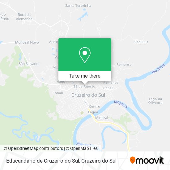 Mapa Educandário de Cruzeiro do Sul