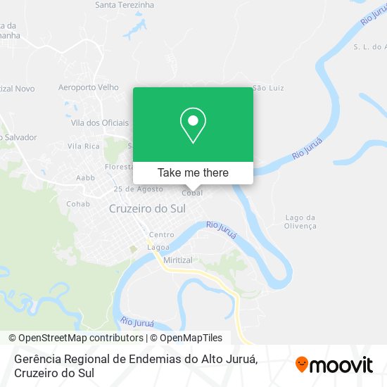 Gerência Regional de Endemias do Alto Juruá map