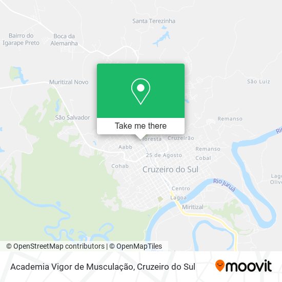 Mapa Academia Vigor de Musculação