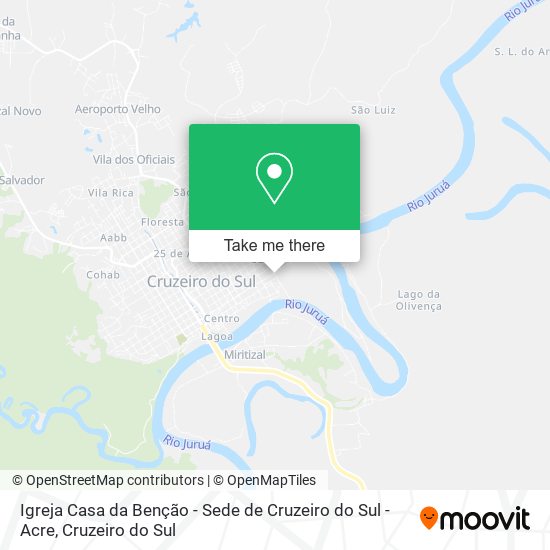 Igreja Casa da Benção - Sede de Cruzeiro do Sul - Acre map